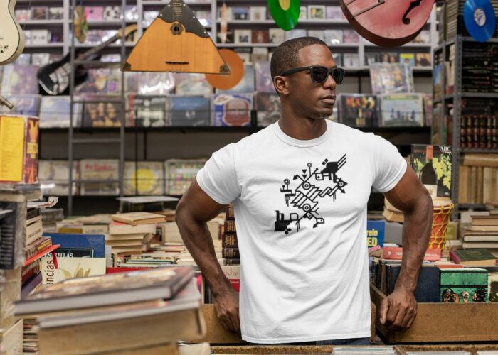 Homme avec t-shirt graphique